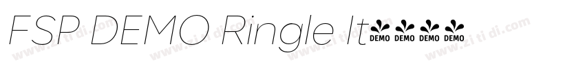 FSP DEMO Ringle It字体转换 FSP DEMO Ringle It字体转换